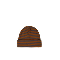 Organic Cotton Modal Lennon Beanie - Narrow Stripe Ginger Childrens Hat from Jamie Kay USA