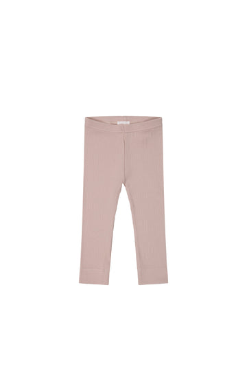 Organic Cotton Modal Everyday Legging - Provence Dusty Pink Childrens Legging from Jamie Kay USA