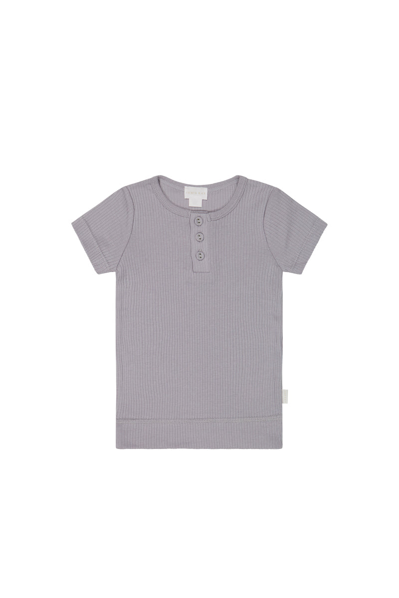 Organic Cotton Modal Henley Tee - Moon Childrens Top from Jamie Kay USA