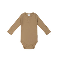 Organic Cotton Modal Long Sleeve Bodysuit - Honeycomb Childrens Bodysuit from Jamie Kay USA