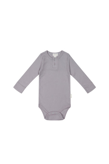 Organic Cotton Modal Long Sleeve Bodysuit - Moon Childrens Bodysuit from Jamie Kay USA