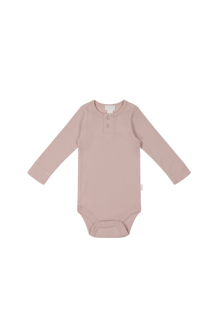 Organic Cotton Modal Long Sleeve Bodysuit - Provence Dusty Pink