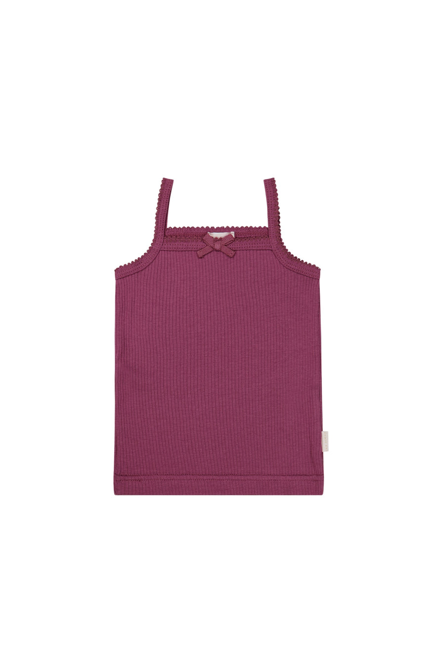 Organic Cotton Modal Singlet - Berry Compote