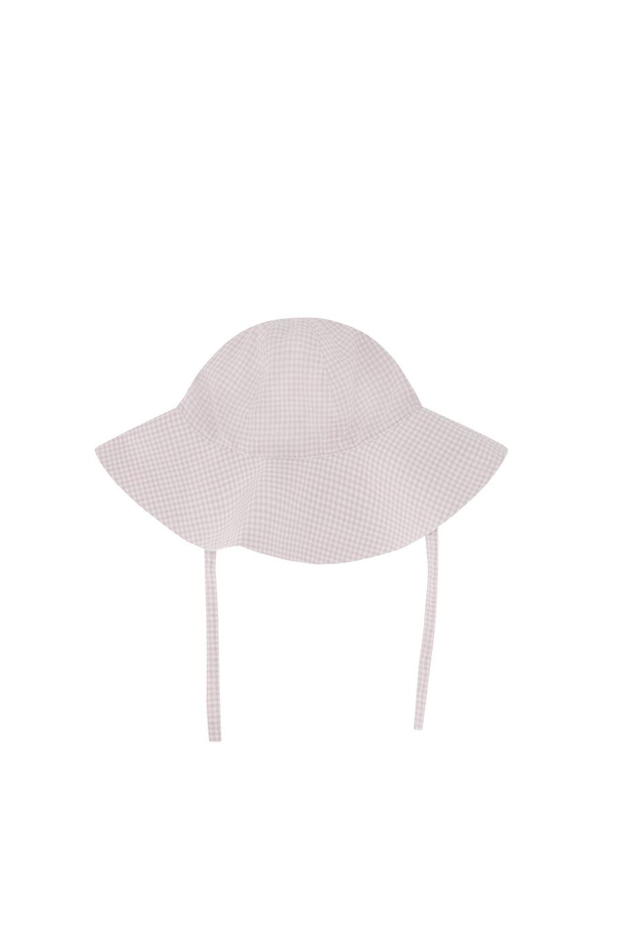 Organic Cotton Noelle Hat - Gingham Lilac