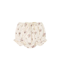 Organic Cotton Frill Bloomer - Lauren Floral Childrens Bloomer from Jamie Kay USA