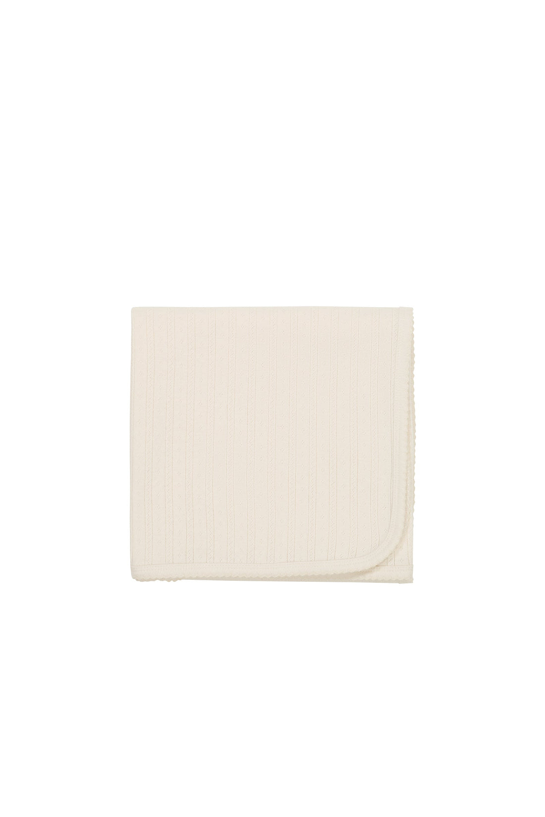 Organic Cotton Pointelle Wrap Blanket - Natural