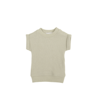 Organic Cotton Waffle Noah Top - Agate Childrens Top from Jamie Kay USA