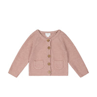Simple Cardigan - French Pink Marle