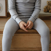 Organic Cotton Modal Elastane Legging - Beluga