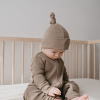 Organic Cotton Modal Marley Beanie - Pecan Childrens Hat from Jamie Kay USA