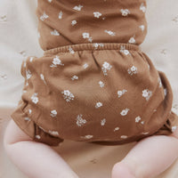 Organic Cotton Frill Bloomer - Polly Bronze Childrens Bloomer from Jamie Kay USA