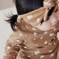 Organic Cotton Long Sleeve Bodysuit - Polly Bronze Childrens Bodysuit from Jamie Kay USA