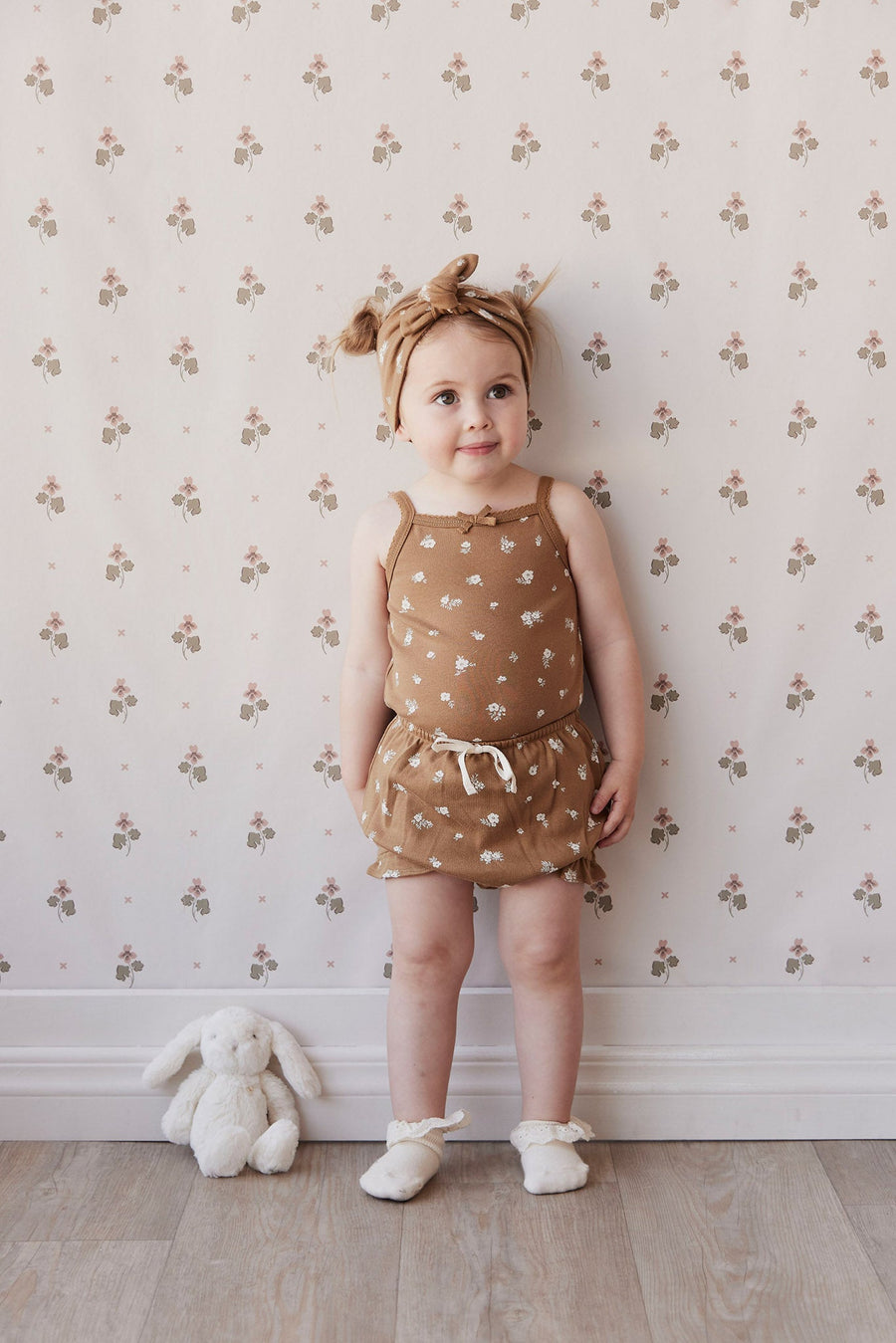 Organic Cotton Frill Bloomer - Polly Bronze Childrens Bloomer from Jamie Kay USA