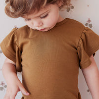 Pima Cotton Leah Top - Autumn Bronze Childrens Top from Jamie Kay USA