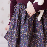 Organic Cotton Heidi Skirt - Winter Iris Childrens Skirt from Jamie Kay USA