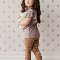 Organic Cotton Legging - Polly Bronze Childrens Legging from Jamie Kay USA