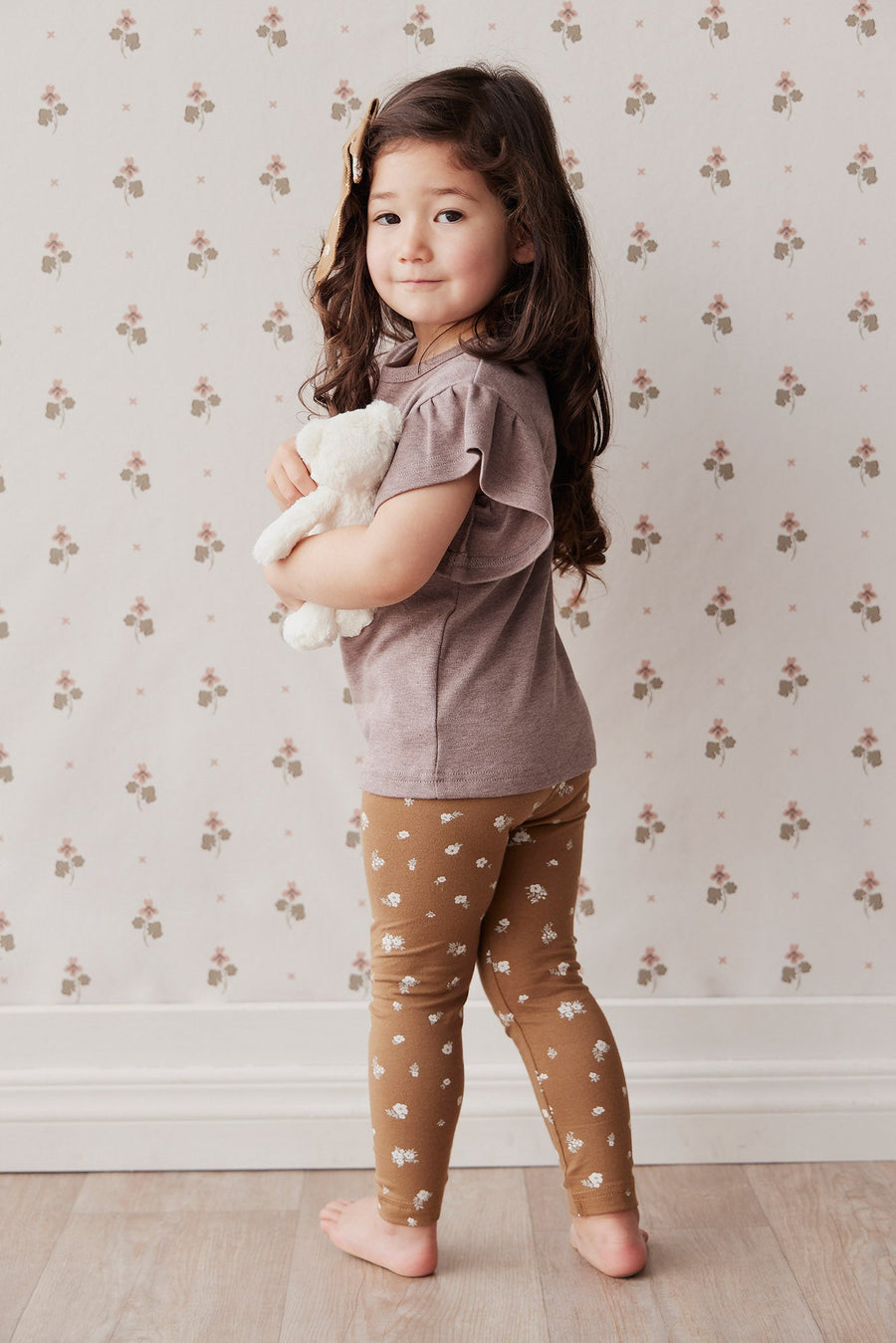 Organic Cotton Legging - Polly Bronze Childrens Legging from Jamie Kay USA