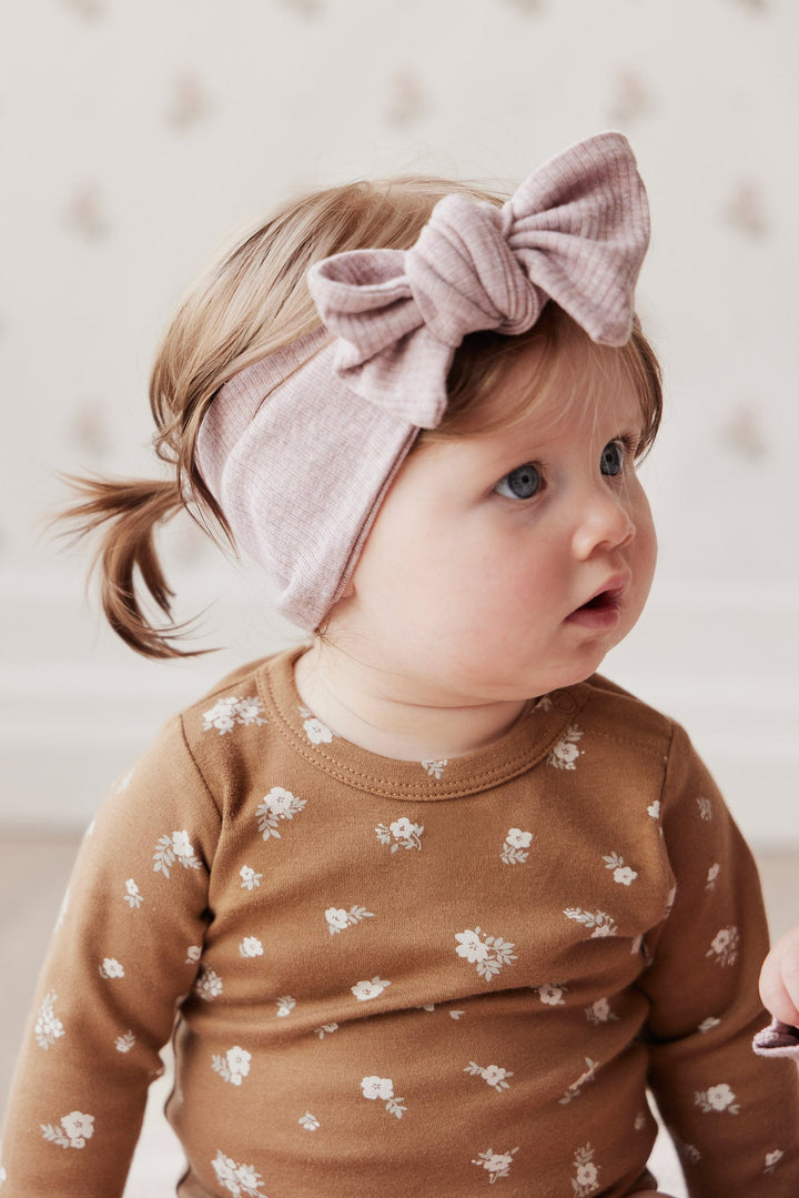 Organic Cotton Modal Headband - Mushroom Marle Childrens Headband from Jamie Kay USA