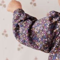 Organic Cotton Heather Blouse - Winter Iris Childrens Top from Jamie Kay USA